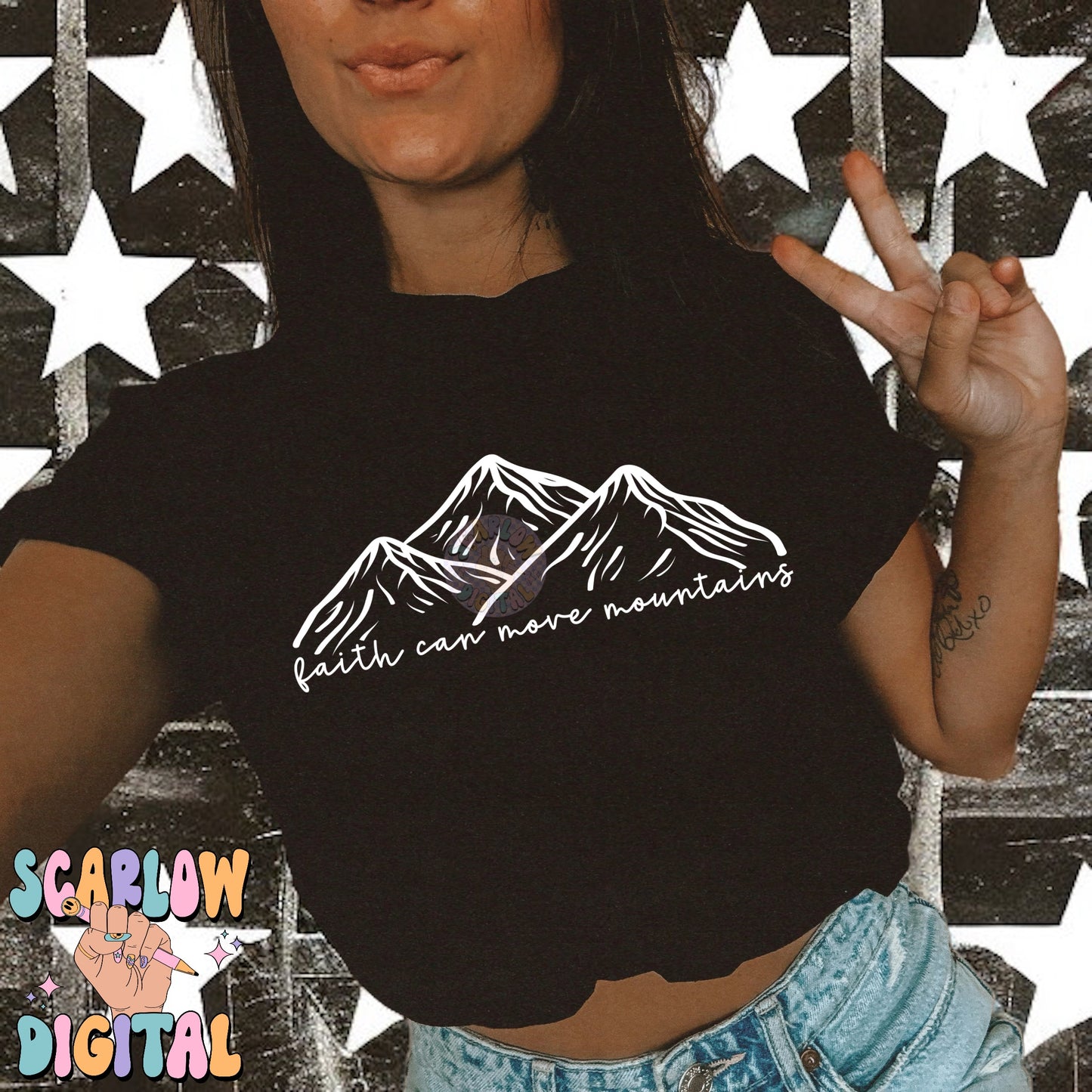 Faith Can Move Mountains PNG Digital Design