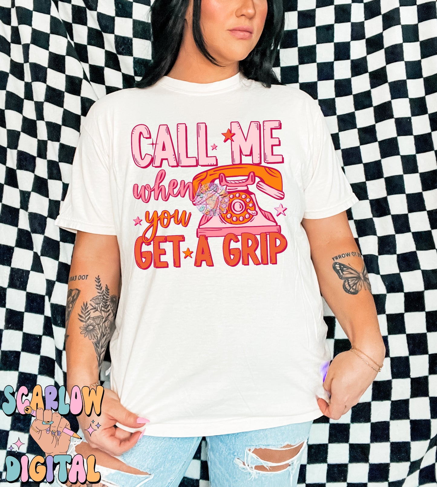 Call Me When You Get a Grip PNG Digital Design