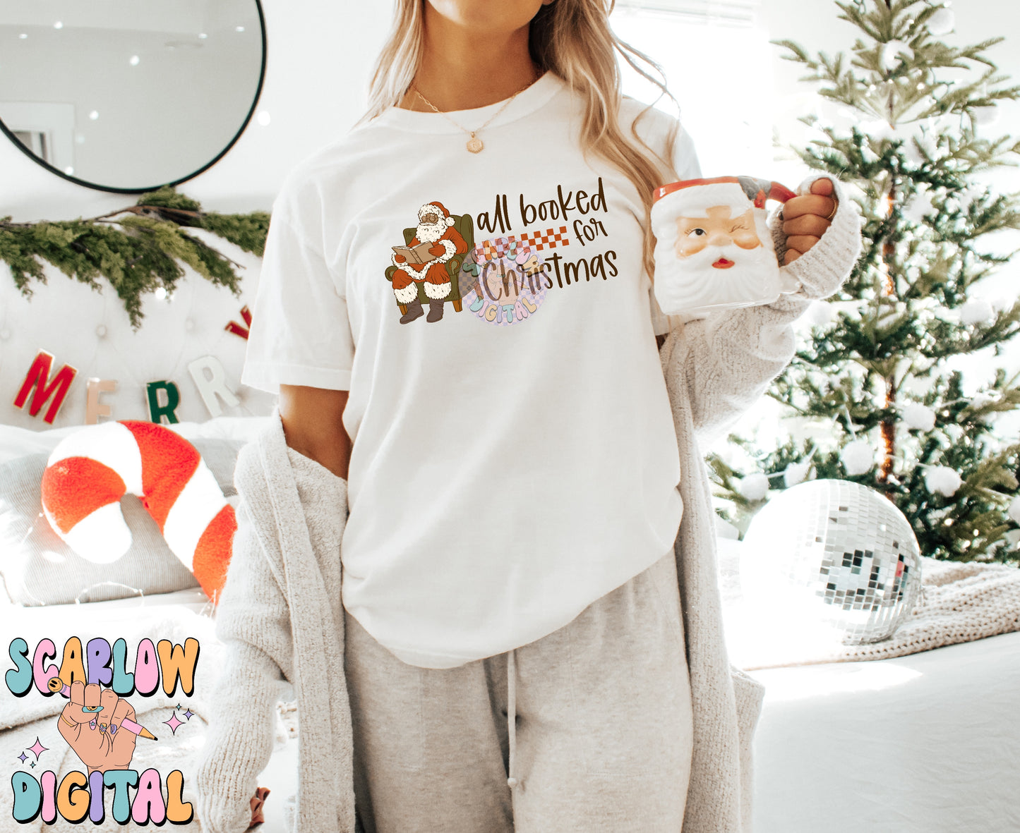 All Booked For Christmas PNG Digital Design