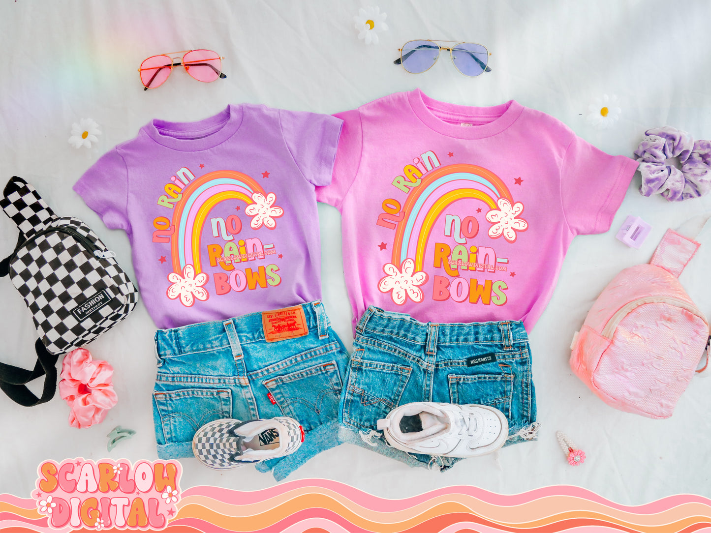 No Rain No Rainbows PNG Digital Design