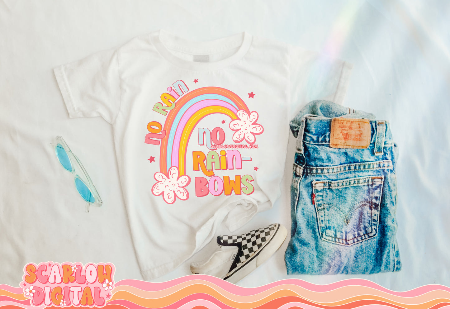 No Rain No Rainbows PNG Digital Design