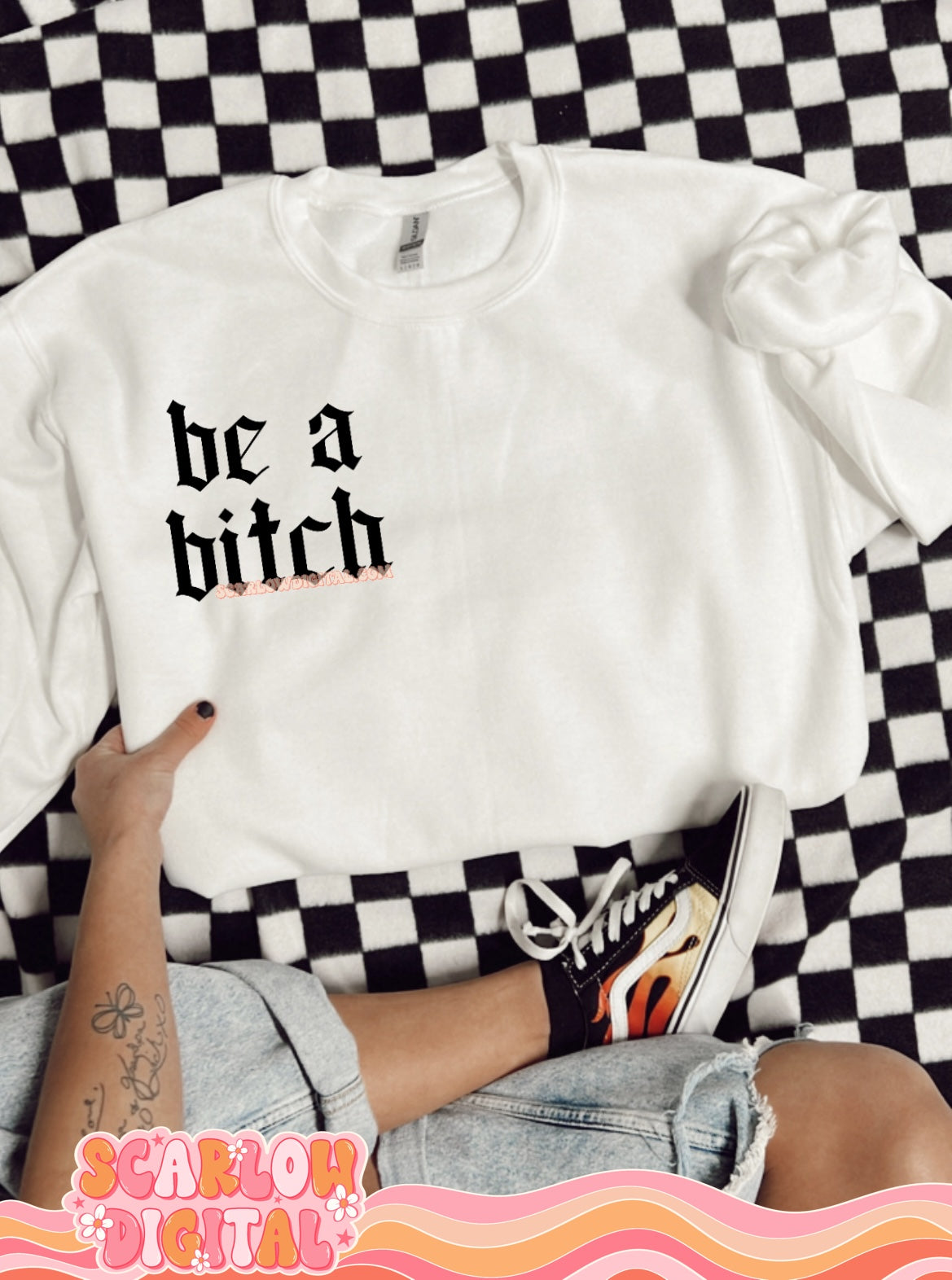Be a Bitch PNG Digital Design