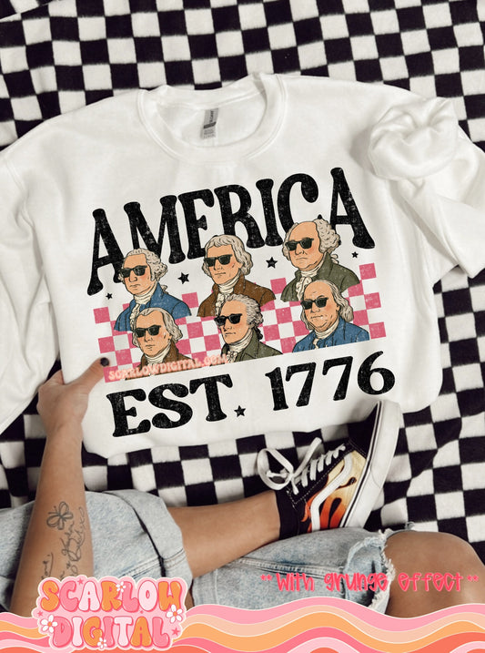 America 1776 PNG Digital Design