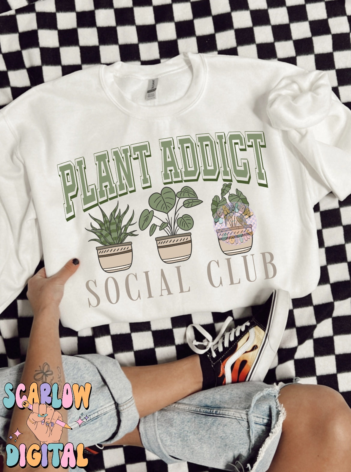 Plant Addict Social Club PNG Digital Design