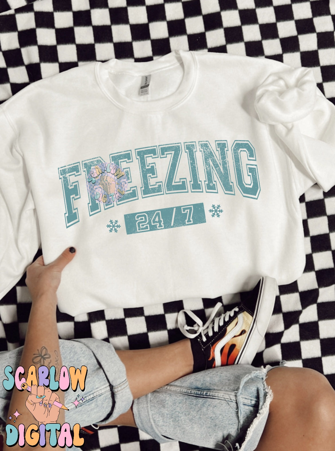 Freezing 24/7 PNG Digital Design