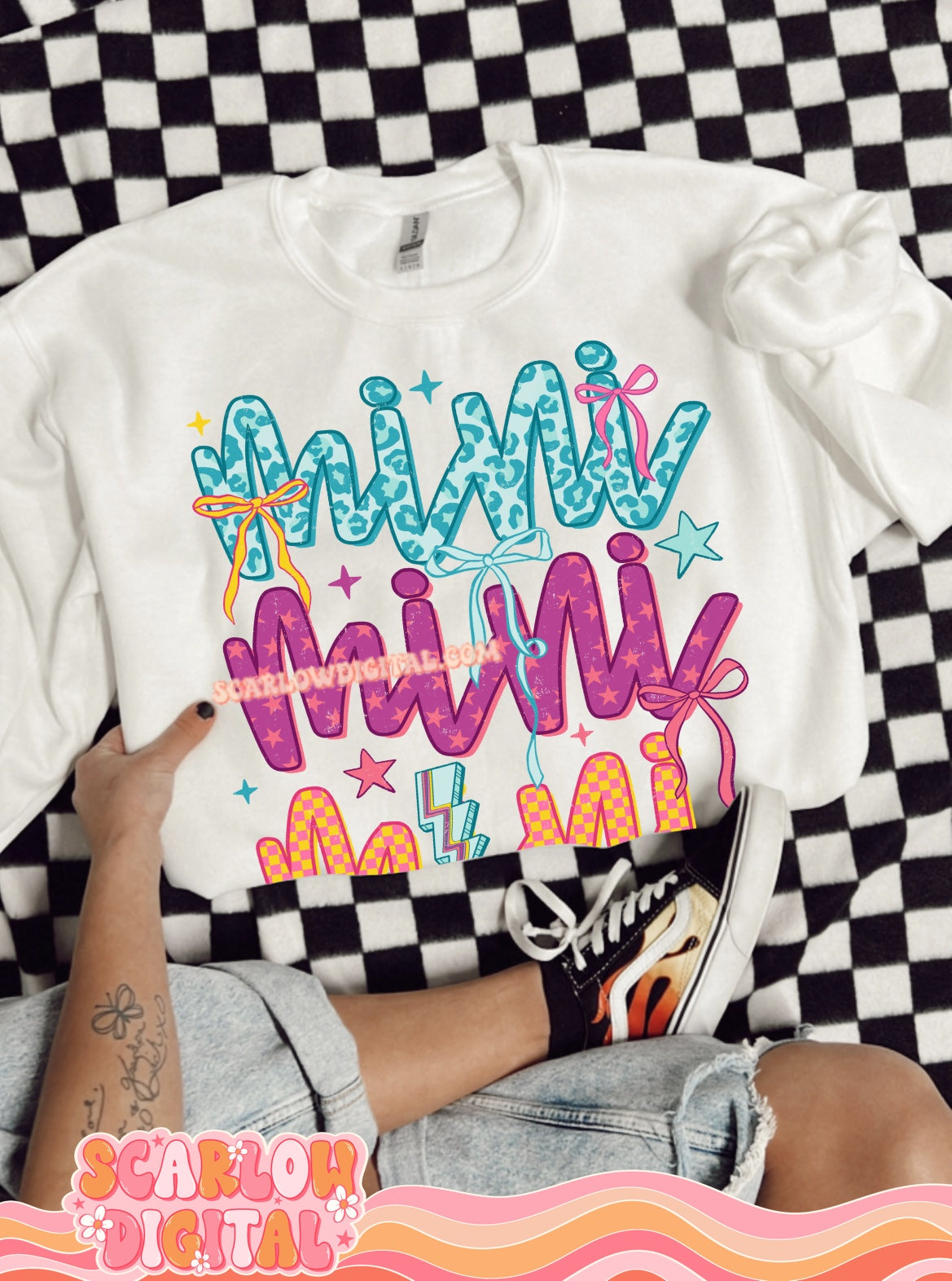 Retro Mini PNG Digital Design