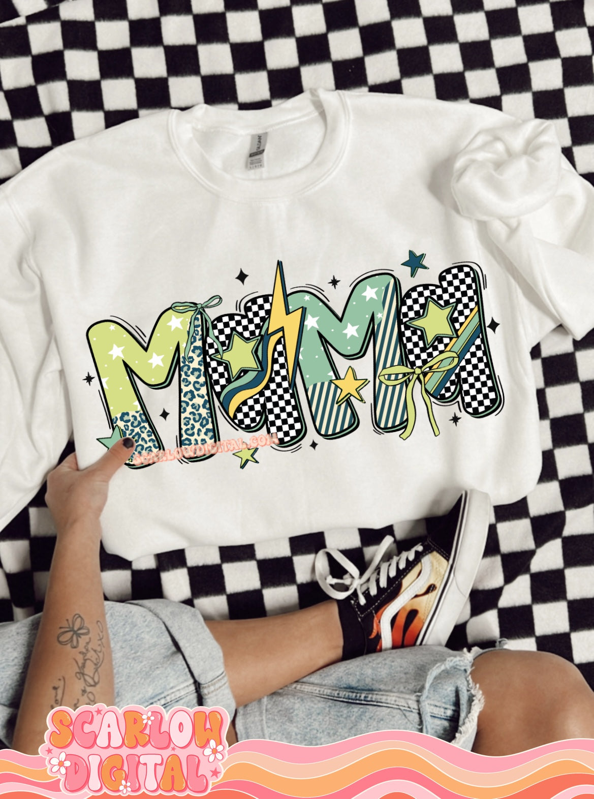 Retro Mama PNG Digital Design