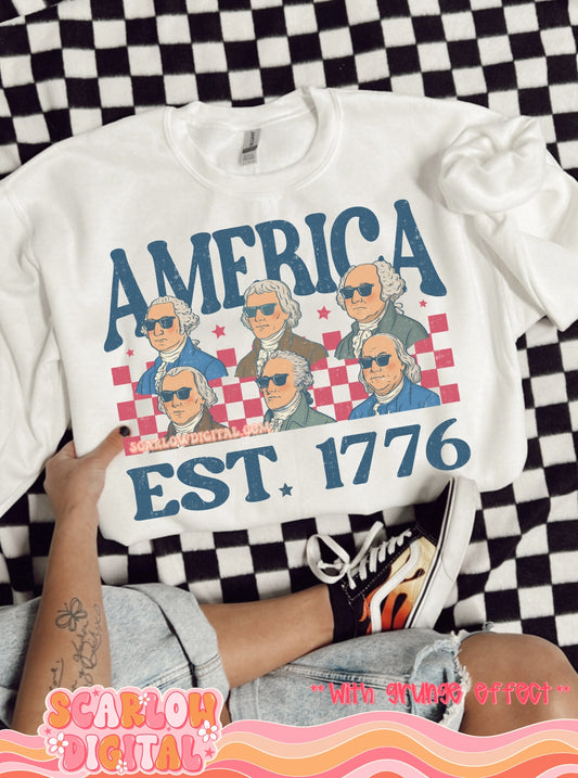 America 1776 PNG Digital Design