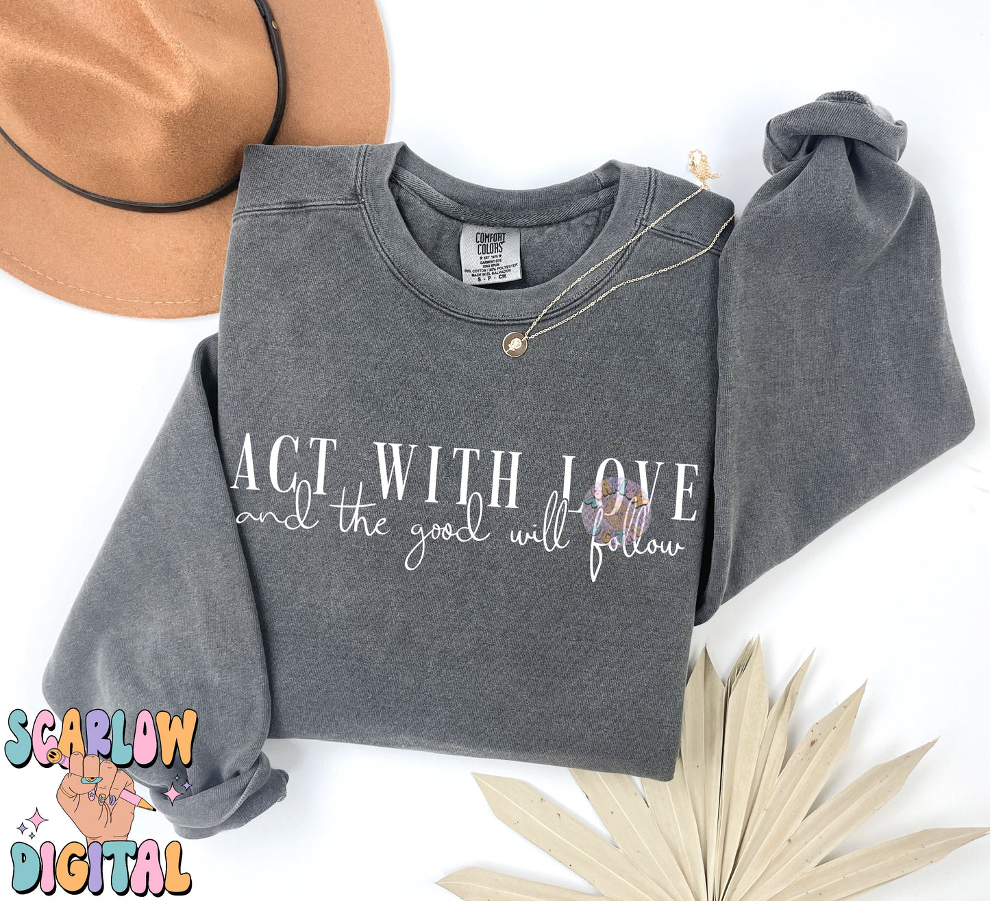 Act With Love PNG Digital Design