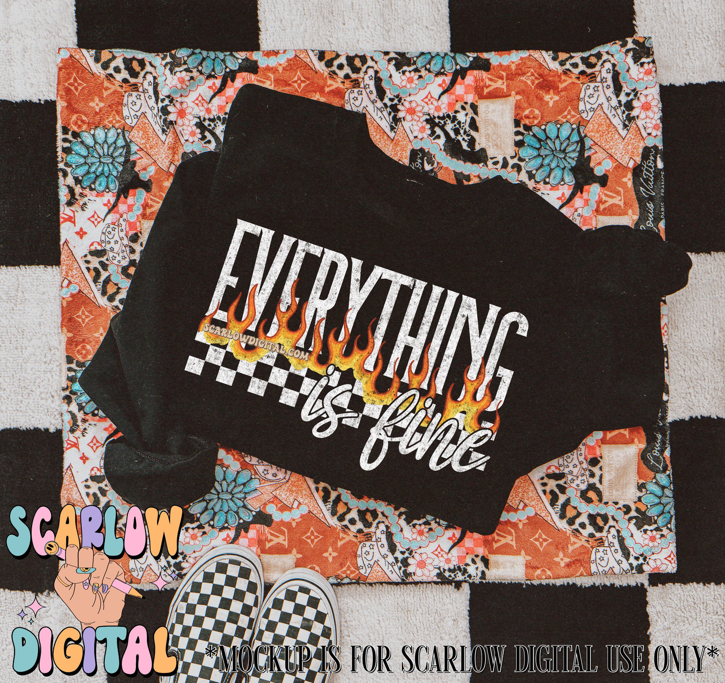 Everything is Fine PNG Digital Design
