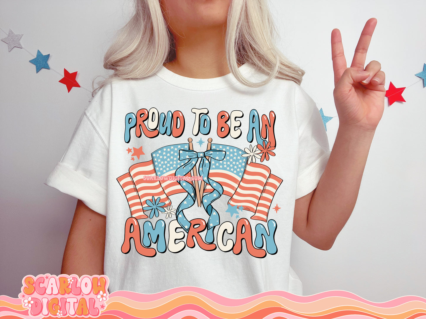Proud to be an American PNG Digital Design