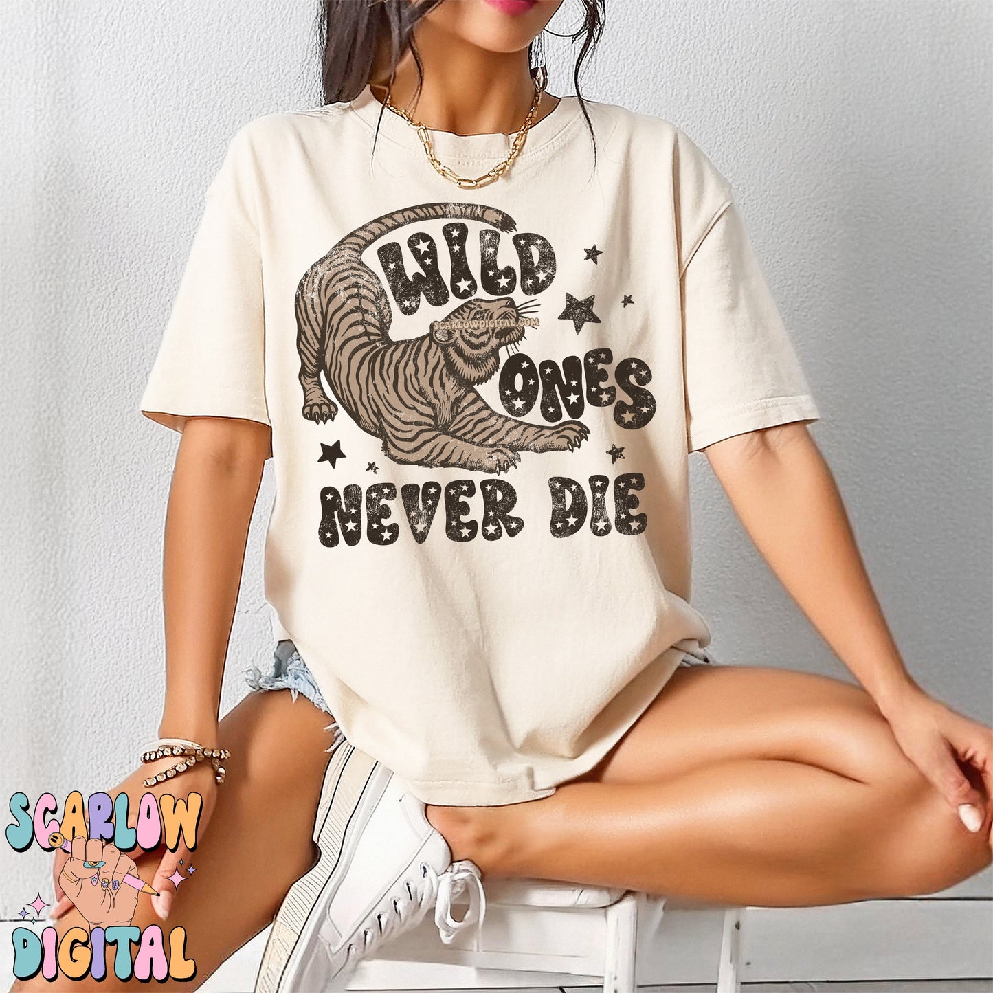 Wild Ones Never Die PNG Digital Design