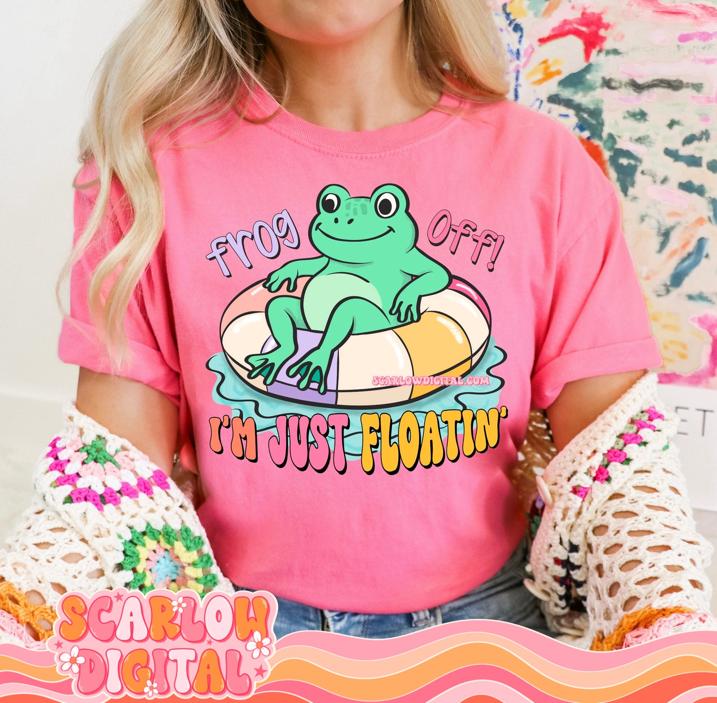 Frog Off I'm Floatin' PNG Digital Design