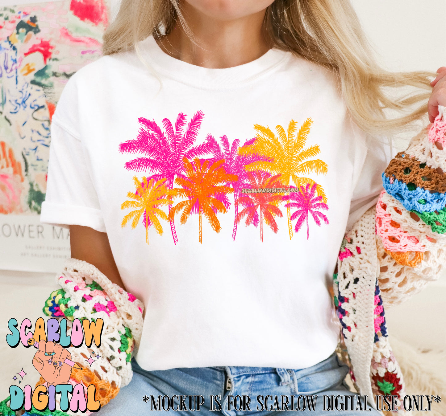 Palm Trees PNG Digital Design