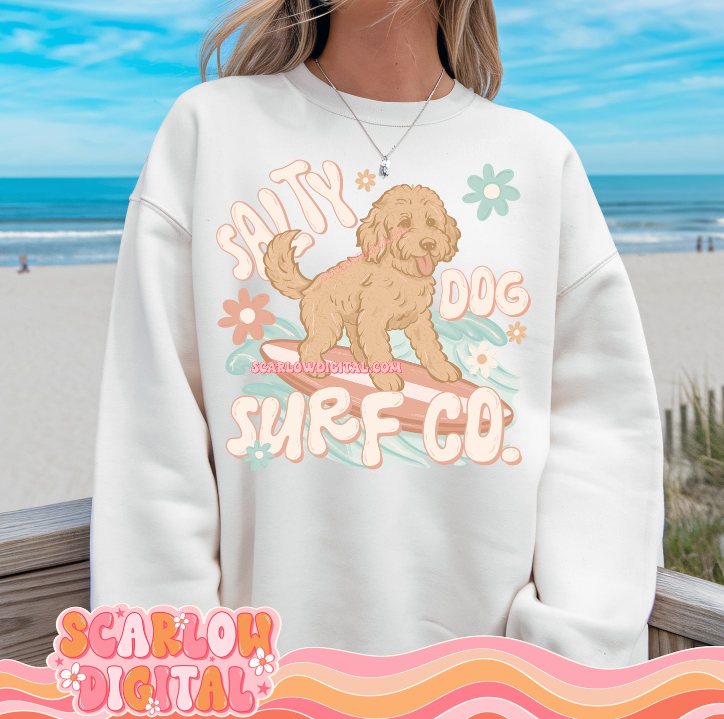 Salty Dog Surf Co PNG Digital Design