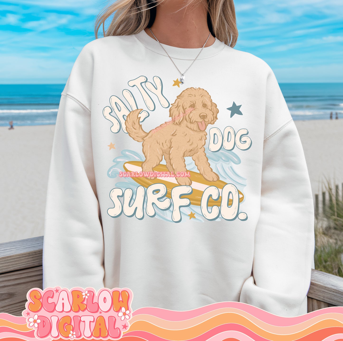 Salty Dog Surf Co PNG Digital Design