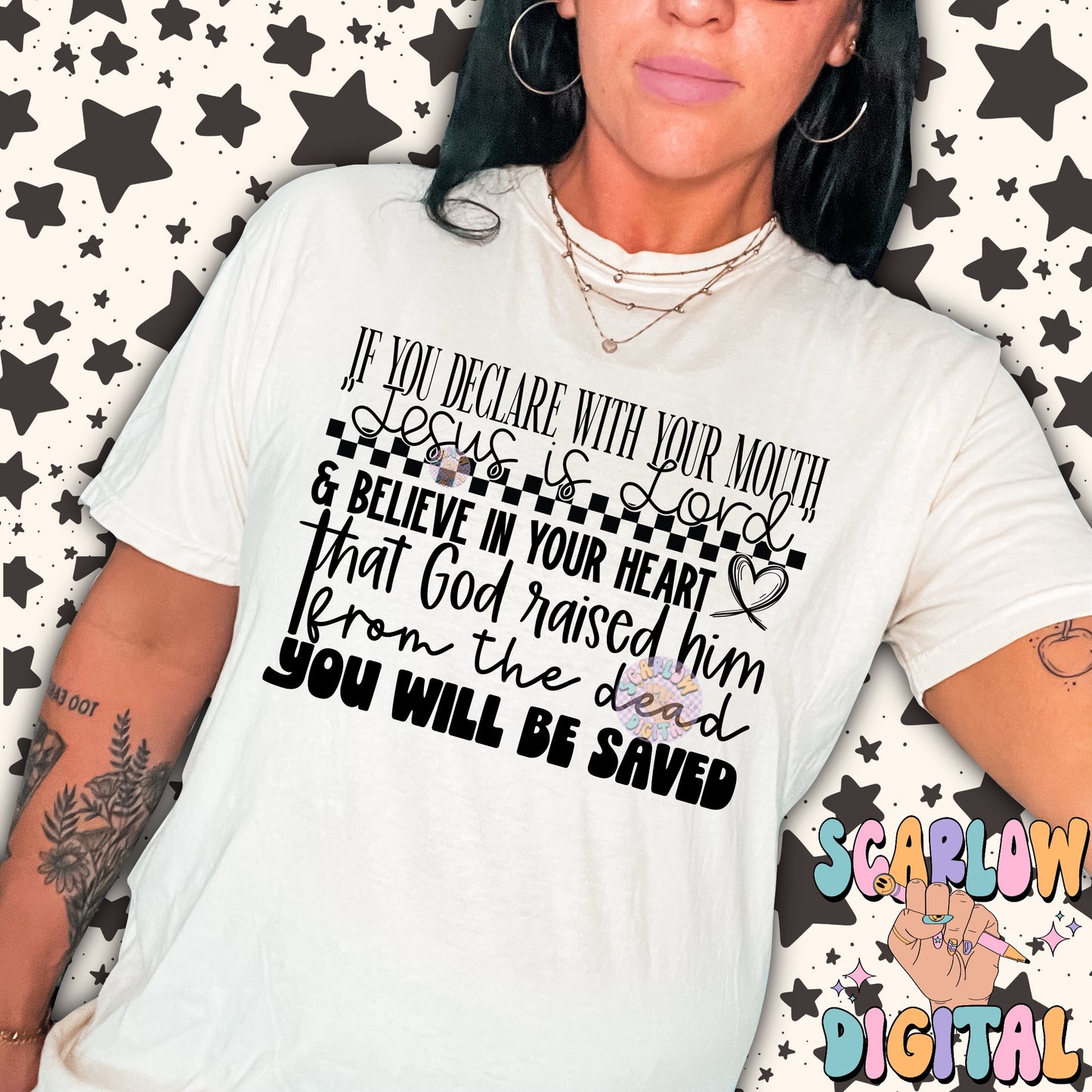 You Will Be Saved PNG Digital Design Download, amen png, jesus png, christian png, pray png, bible verse png, single color png, retro png