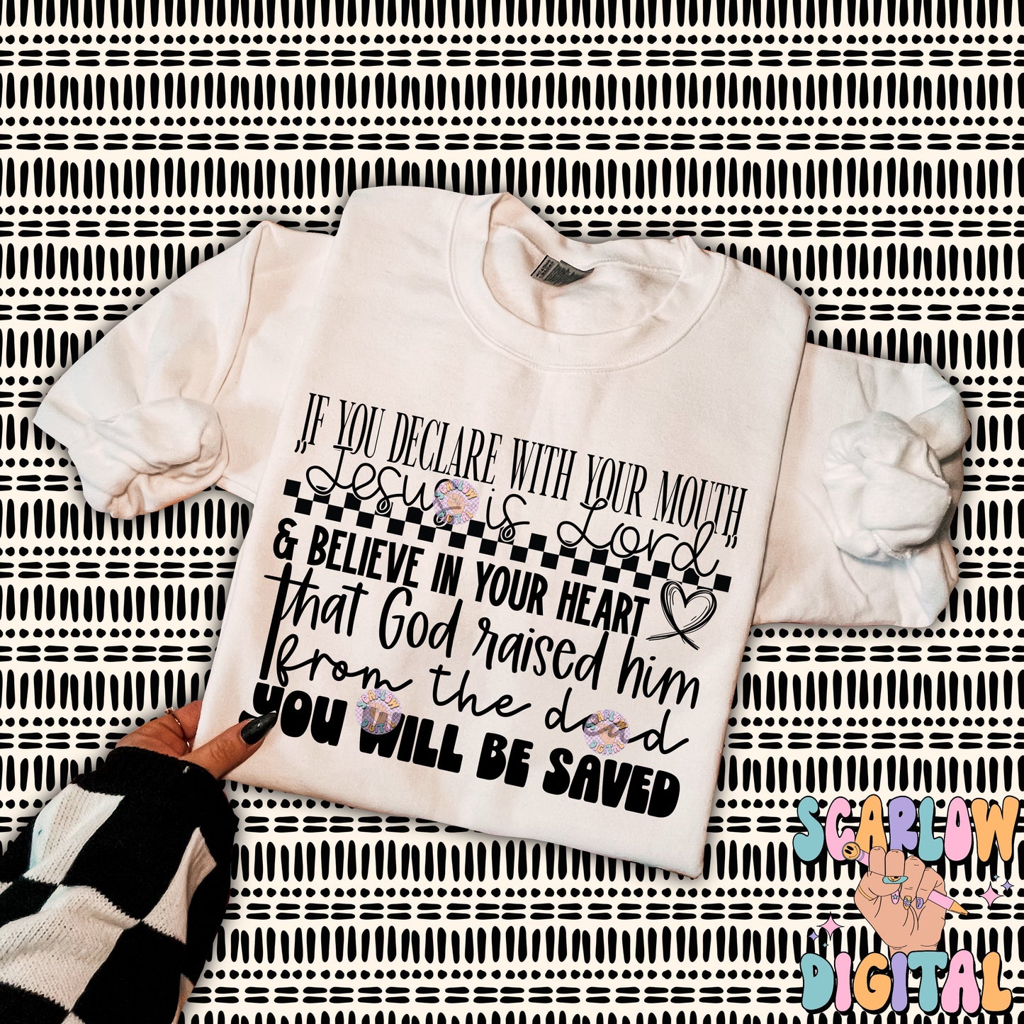 You Will Be Saved PNG Digital Design Download, amen png, jesus png, christian png, pray png, bible verse png, single color png, retro png