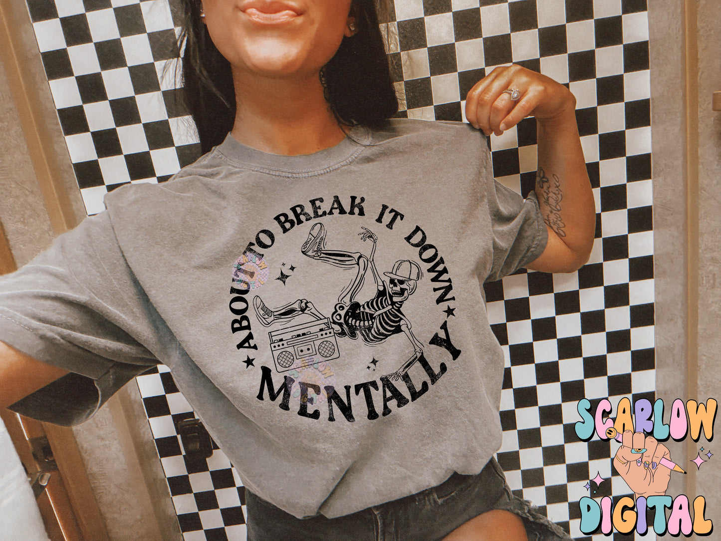 About to Break it Down Mentally PNG Digital Design