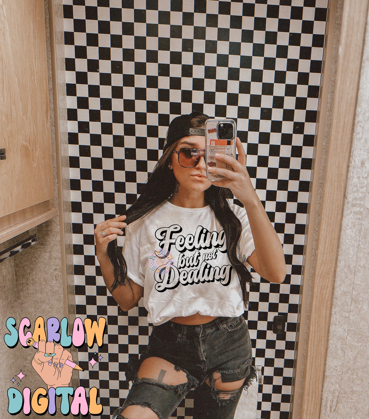 Feeling But Not Dealing SVG Cut File Digital Design Download, snarky svg, funny svg, trendy designs, cricut svg designs, anxiety svg designs