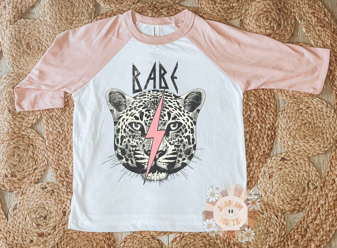Babe PNG-Snow Leopard Sublimation Digital Design Download-mommy and me png, mama mini png, little girl png, trendy png, grunge girl png file