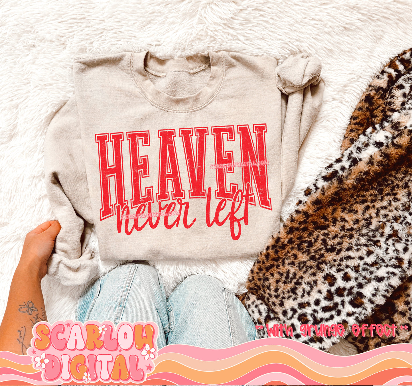 Heaven Never Left PNG Digital Design