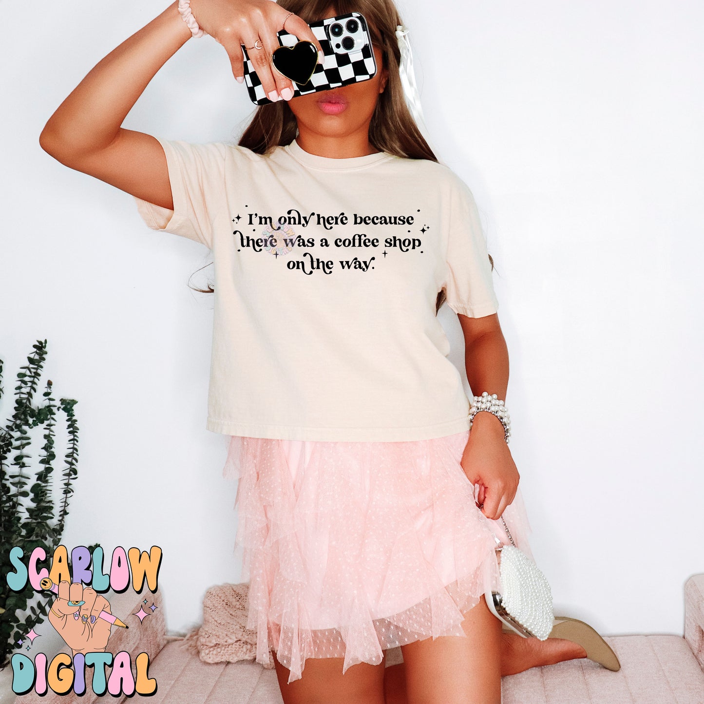 There Was a Coffee Shop On The Way PNG Digital Design Download, iced coffee png, coffee drinker png, coffee lover png, single color png