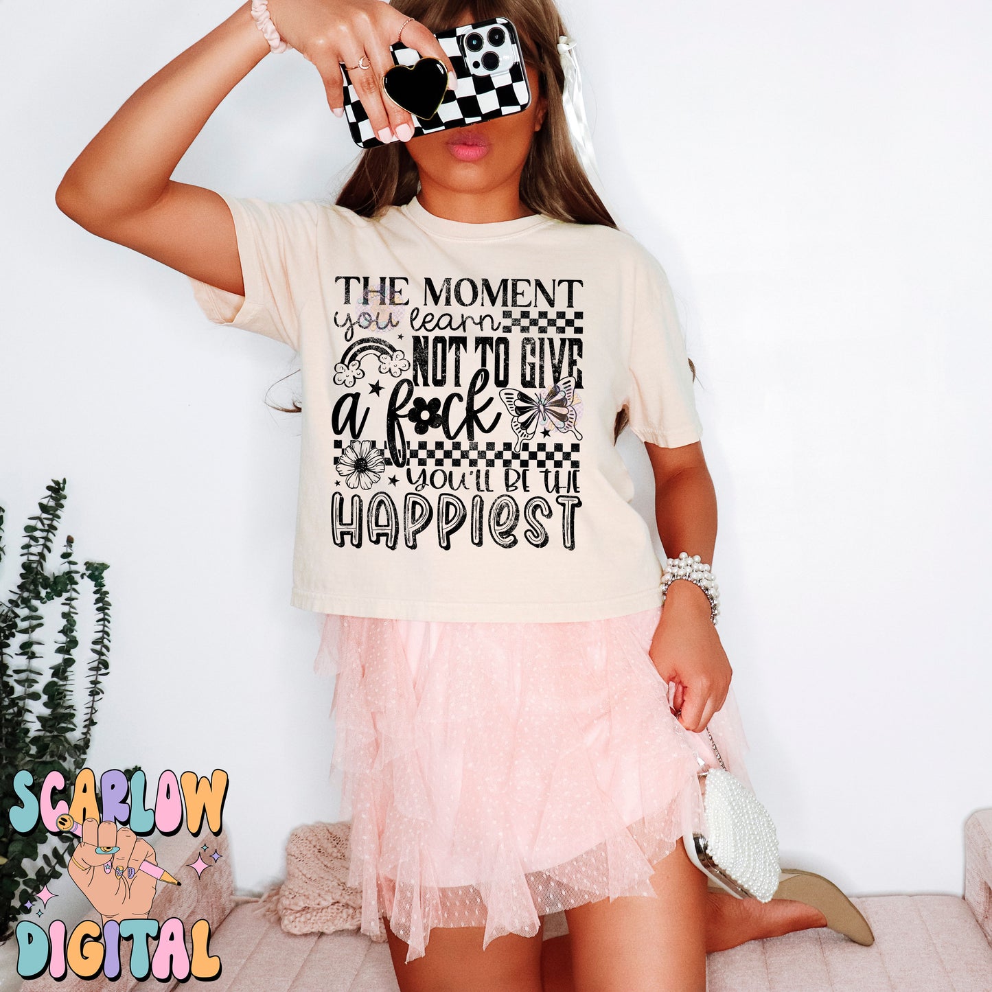 You'll Be The Happiest PNG Digital Design Download, snarky png, crude humor png, positivity png, motivational png, grunge png, checkers png