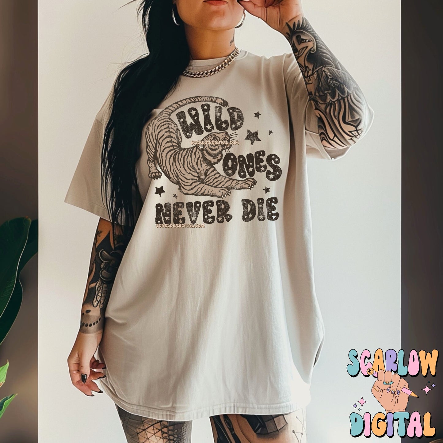 Wild Ones Never Die PNG Digital Design