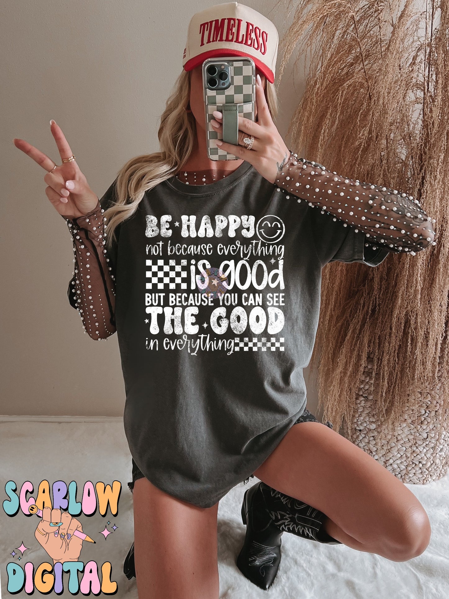 Be Happy PNG Digital Design