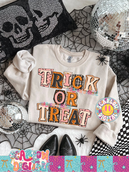 Trick or Treat PNG Digital Design