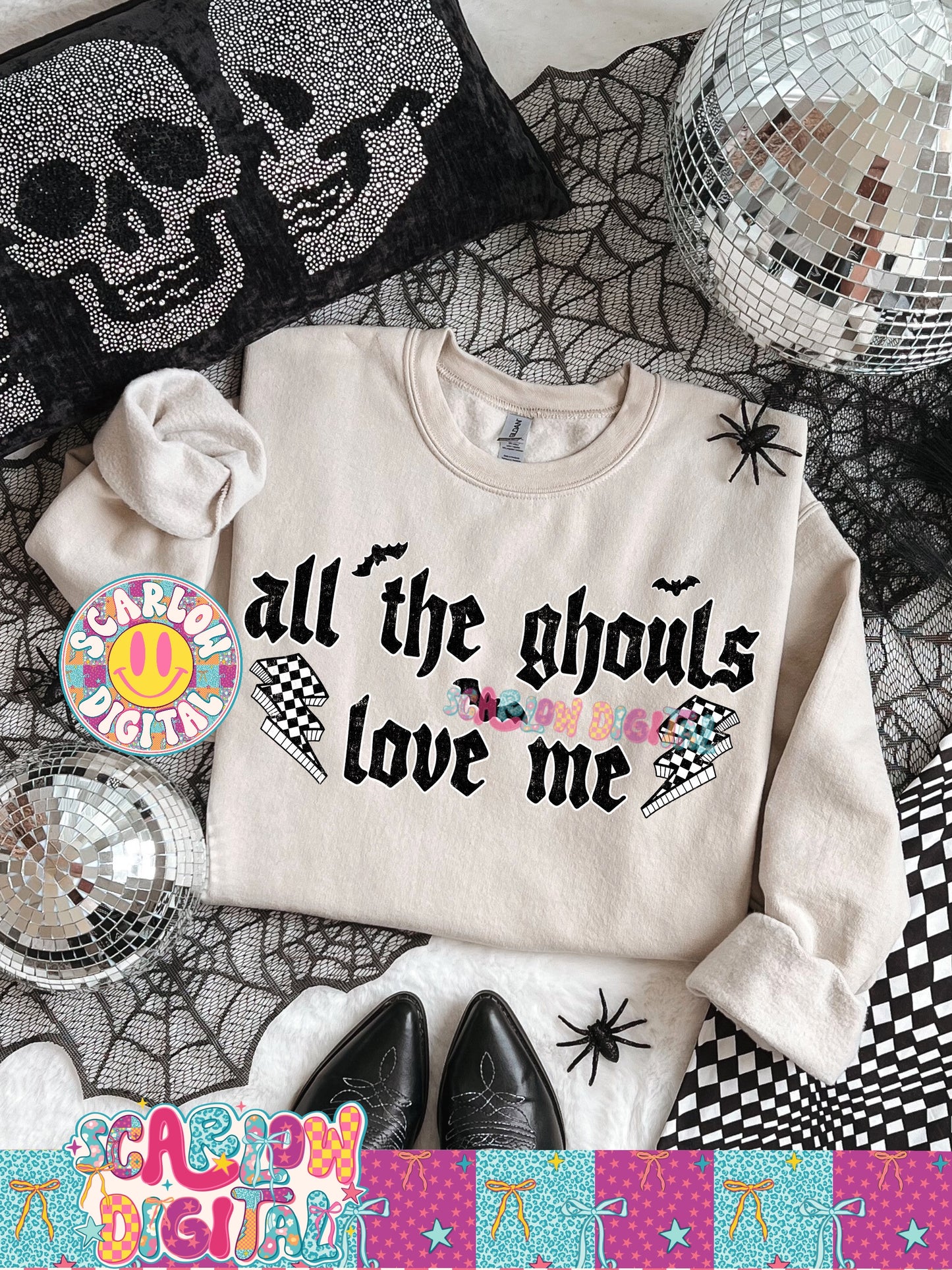 All the Ghouls Love Me PNG Digital Design