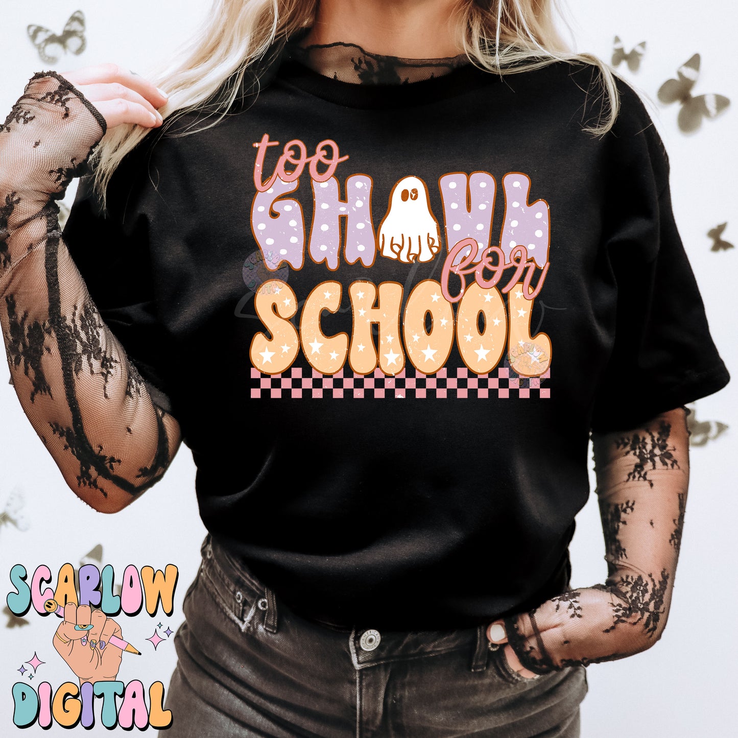 Too Ghoul For School PNG Digital Design Download, Halloween png, back to school png, teacher png, student png, spooky season png, fall png