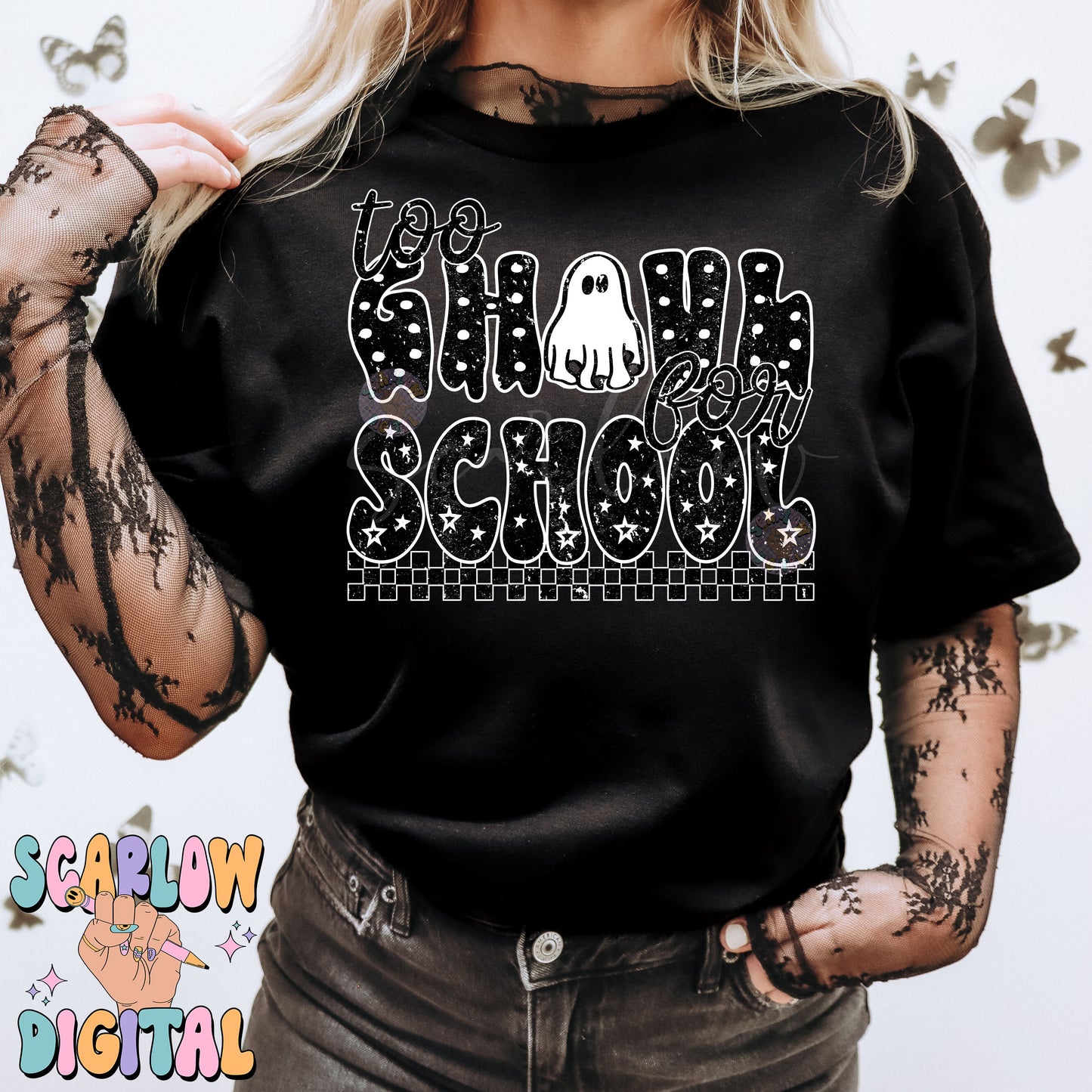 Too Ghoul For School PNG Digital Design Download, Halloween png, back to school png, teacher png, student png, spooky season png, fall png