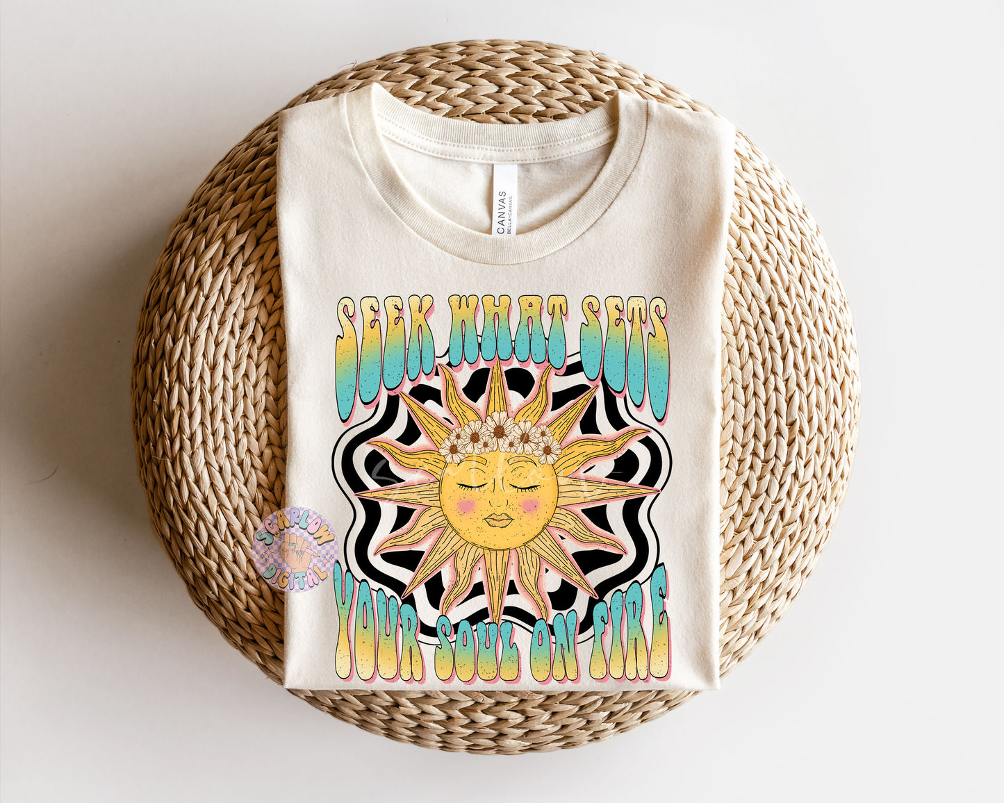 Seek What Sets Your Soul on Fire PNG-Trippy Sublimation Digital Design Download-pretty sunshine png, floral png, hippie png, groovy png