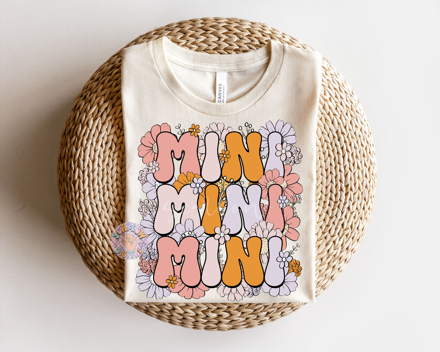 Floral Mini PNG Sublimation Digital Design Download, flowers png, png for kids, mini png, trendy girl png, preppy mini design, boho girl png