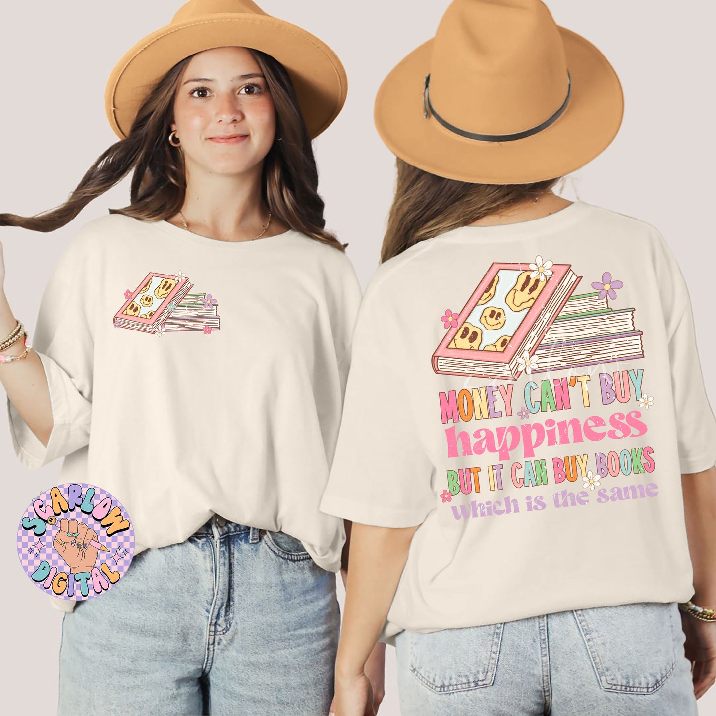 Money Can Buy Books Pocket and Back PNG Bundle Digital Design