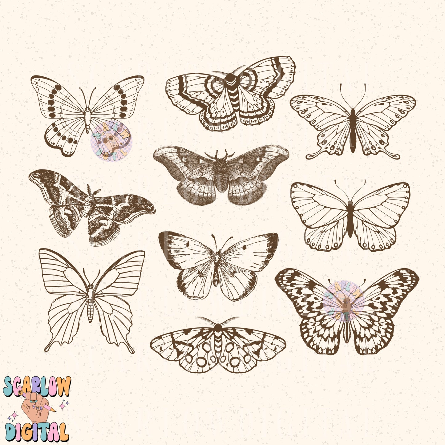 Butterflies PNG Digital Design