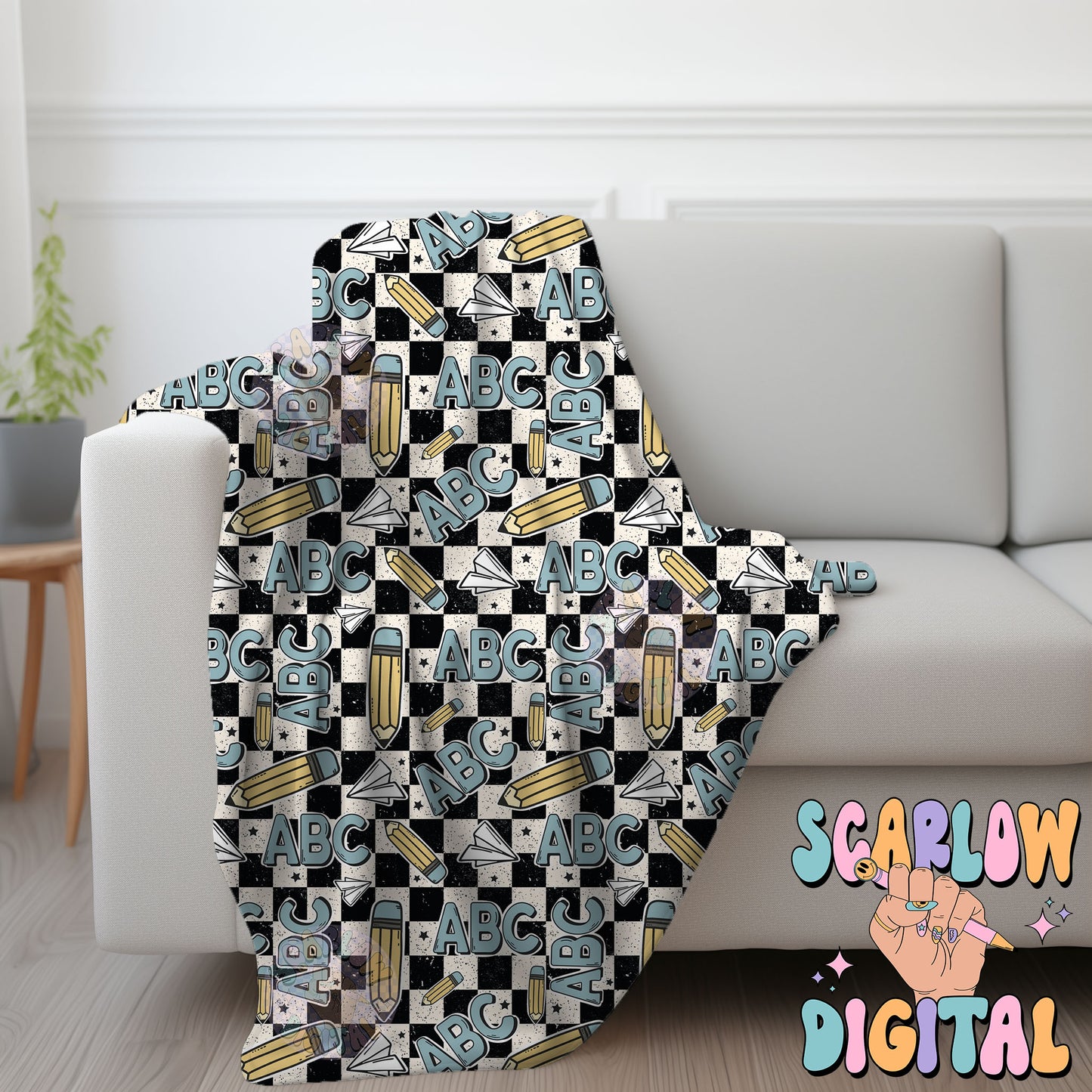 Back to School Seamless Pattern Digital Design