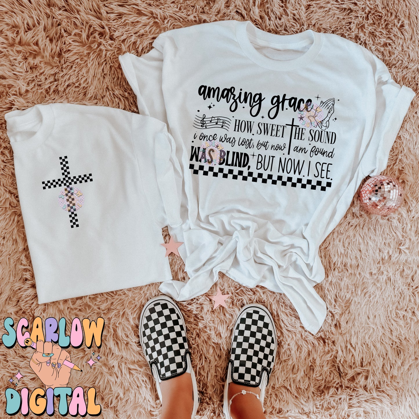 Amazing Grace Front and Back PNG Bundle Digital Design