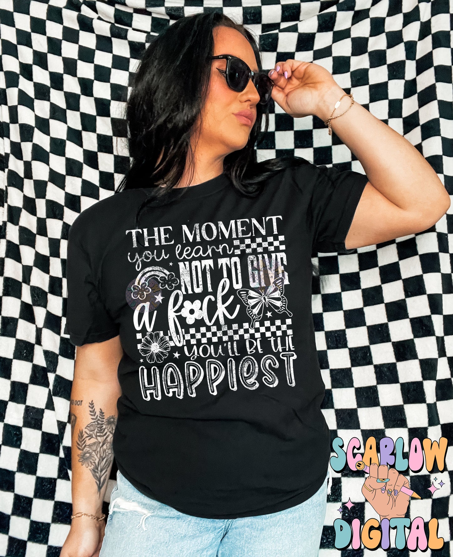 You'll Be The Happiest PNG Digital Design Download, snarky png, crude humor png, positivity png, motivational png, grunge png, checkers png