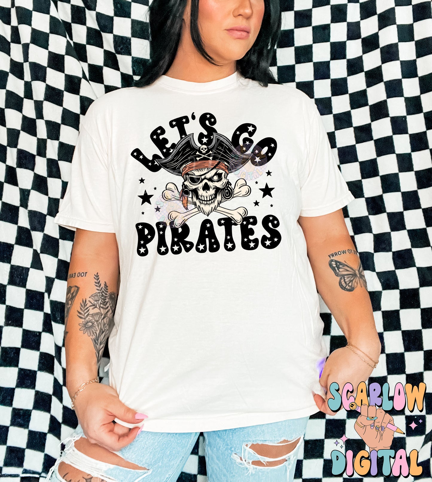 Pirates PNG Digital Design Download, sports mascot png, football png, baseball png, retro png, trendy png, sports tshirt designs, school png