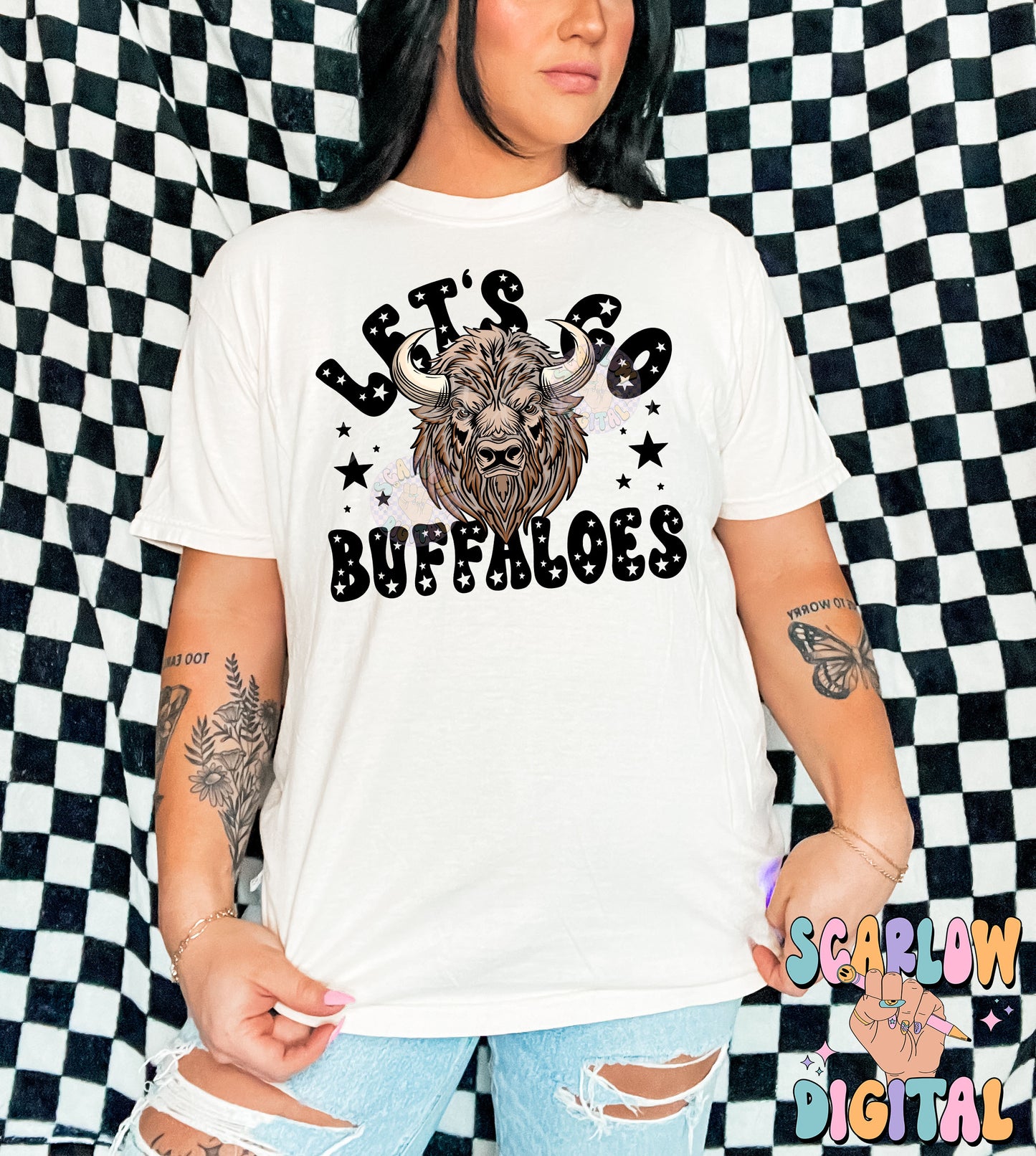 Buffaloes PNG Digital Design Download, sports mascot png, football png, baseball png, retro png, trendy png, sports shirt design, school png