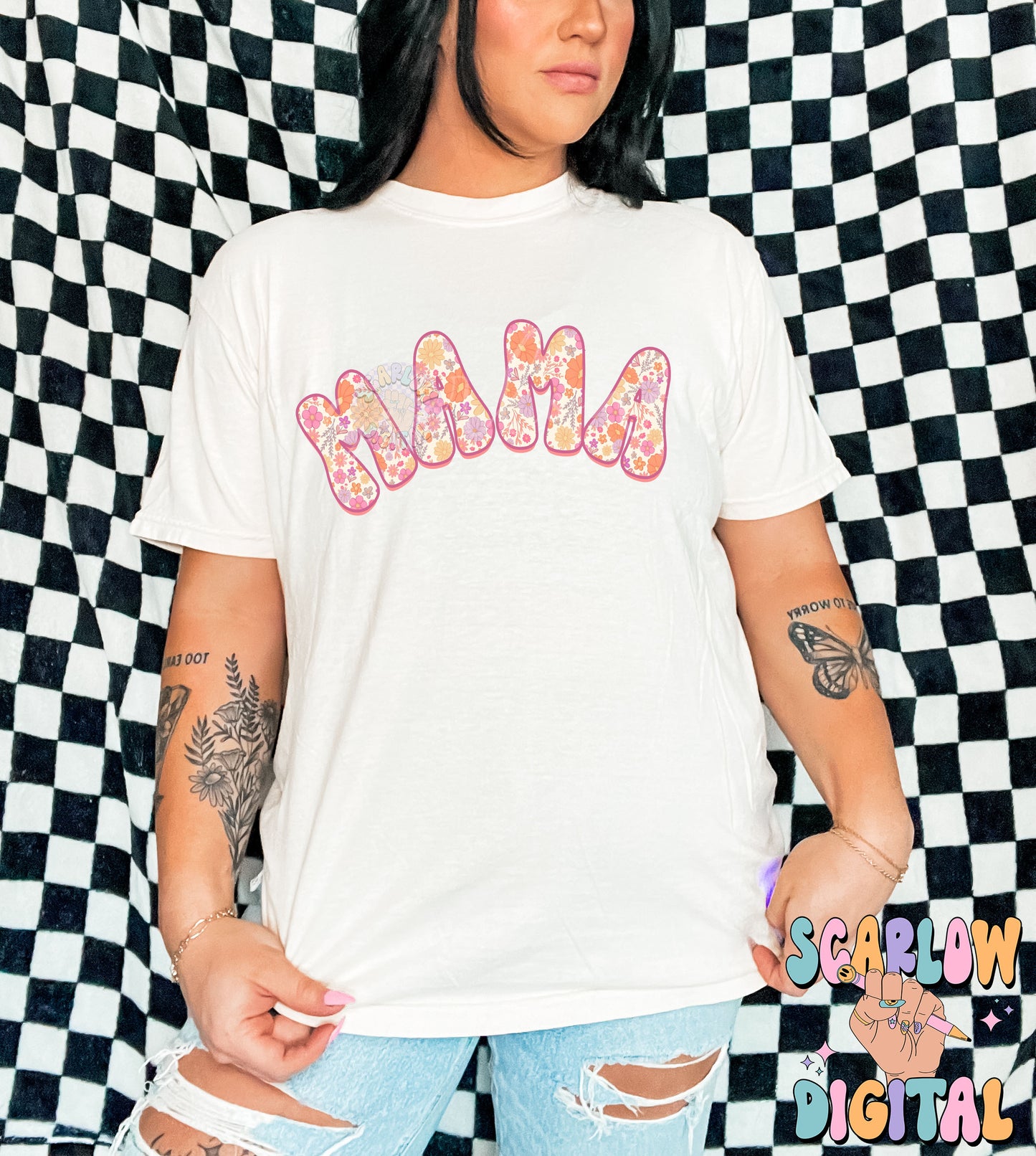 Floral Mama PNG Digital Design