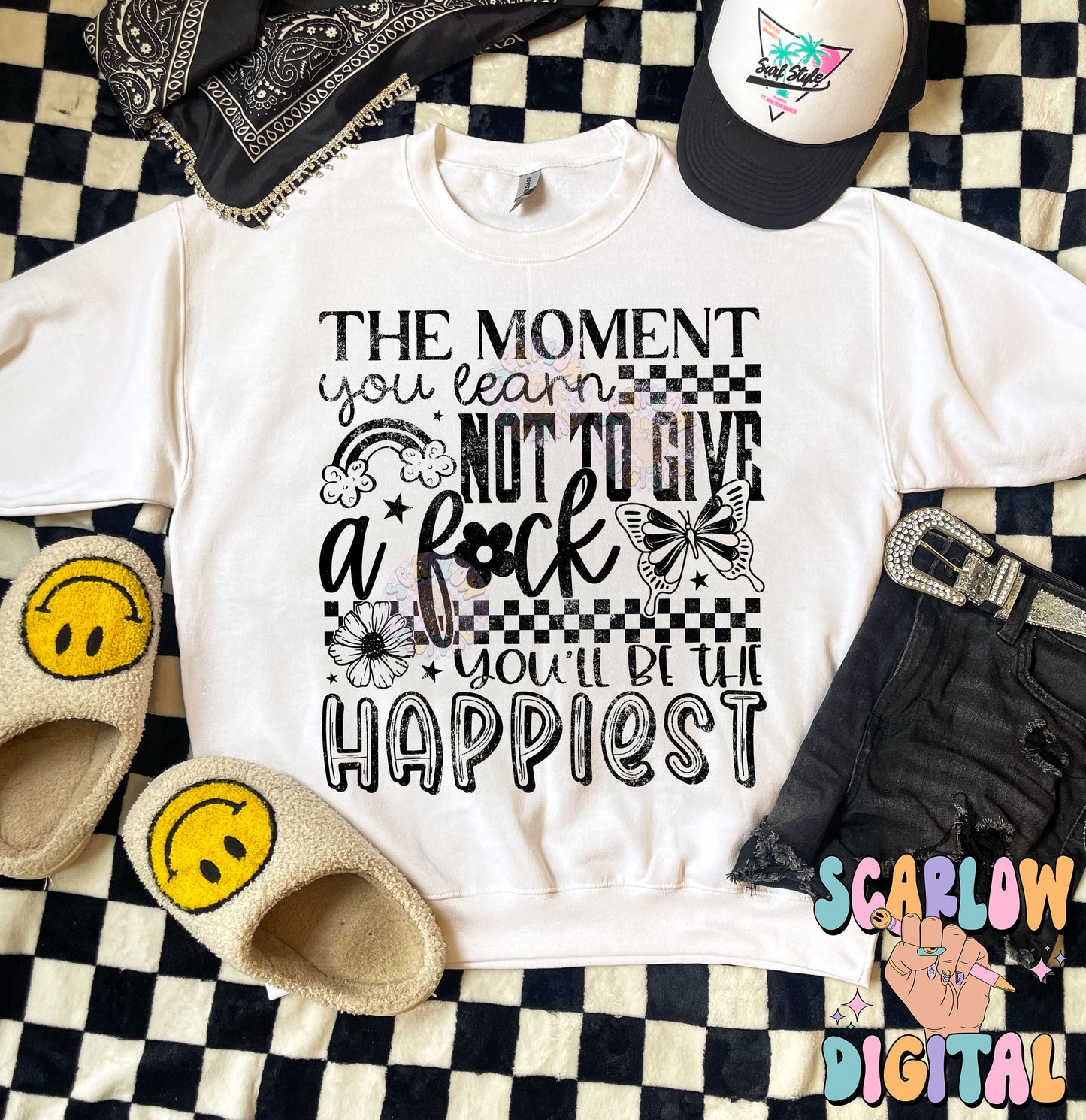 You'll Be The Happiest PNG Digital Design Download, snarky png, crude humor png, positivity png, motivational png, grunge png, checkers png