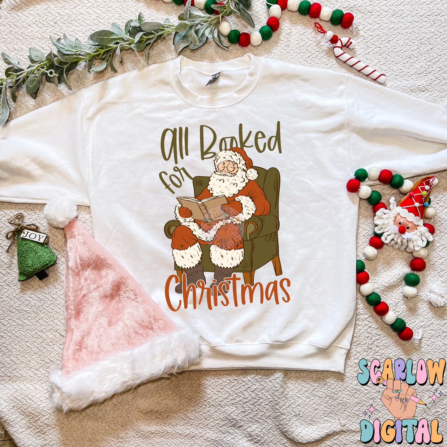 All Booked For Christmas PNG Digital Design