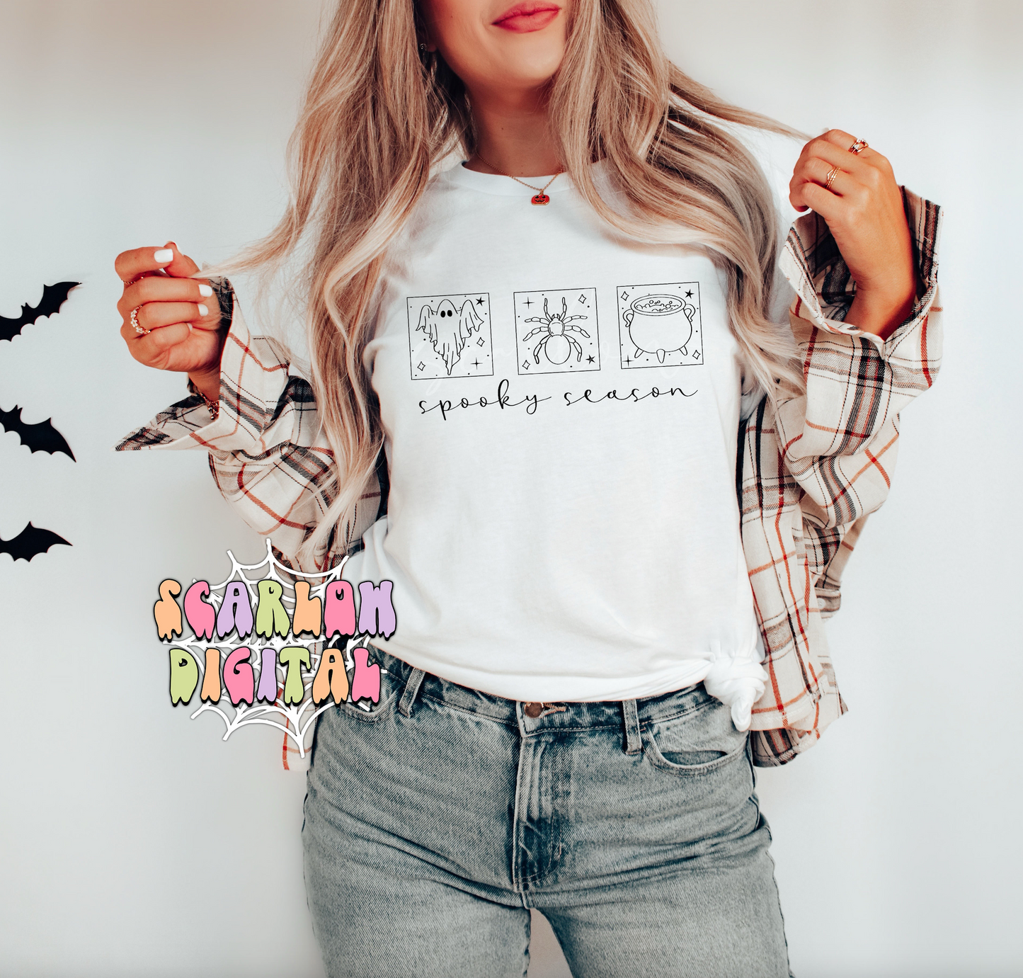 Spooky Season PNG-Halloween Sublimation Digital Design Download-minimalistic png, simple halloween png, spider png, witch cauldron png file