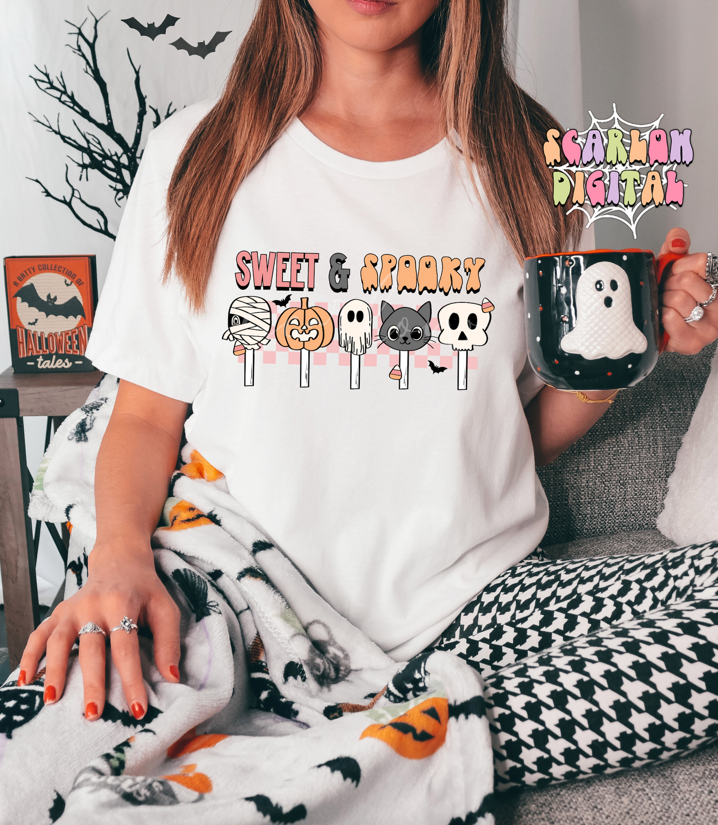 Sweet and Spooky PNG-Halloween Sublimation Digital Design Download-kids halloween png, ghost suckers png, pumpkin png, mummy png, skull png