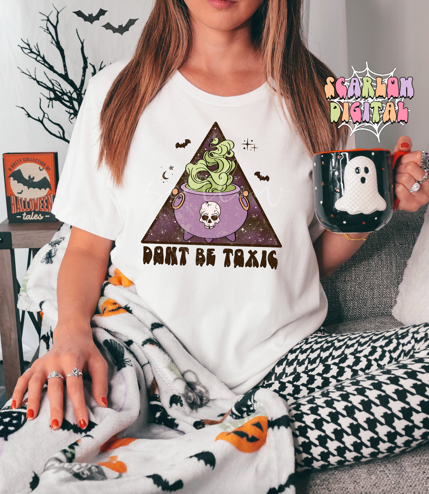 Don't Be Toxic PNG-Halloween Sublimation Digital Design Download-witchy png, witchcraft png, witch cauldron png, skull png, adult spooky png