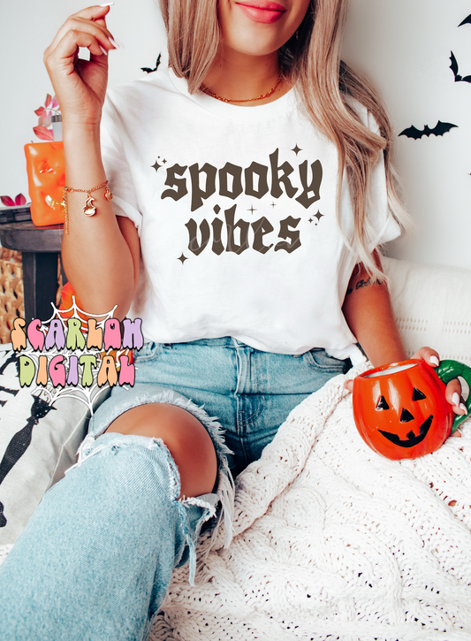 Spooky Vibes SVG Cricut Cut File Digital Design Download, halloween svg, spooky season svg, fall svg, simple halloween svg, minimalist svg